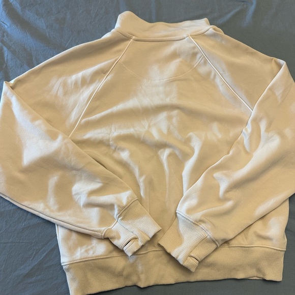 Aerie Women's Cream Quarter Zip Pullover - Picture 3 of 3